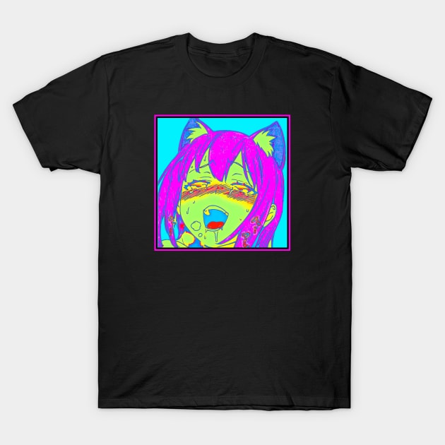 Neon Ahegao T-Shirt by BigTexFunkadelic